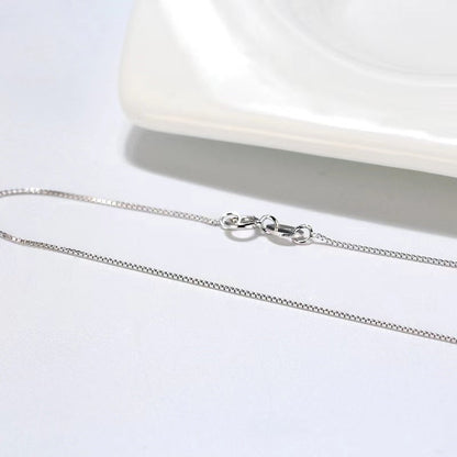 1.0mm fashion box silver chain  18 sterling silver box chain