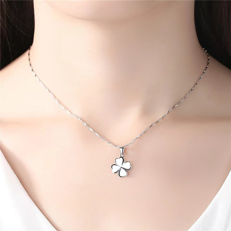 4 heart clover necklace