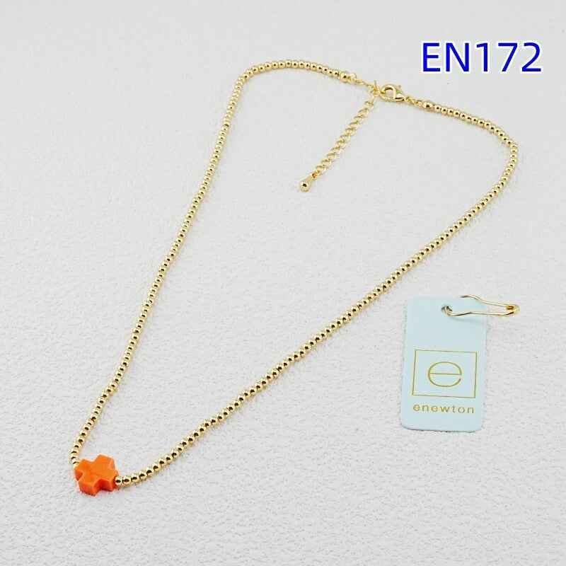 enewton Colorful Cross Beaded Necklace