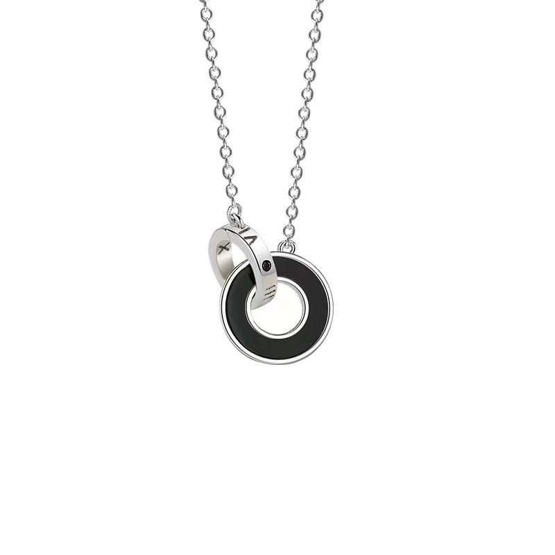 interlocking circle roman number necklace for girls 