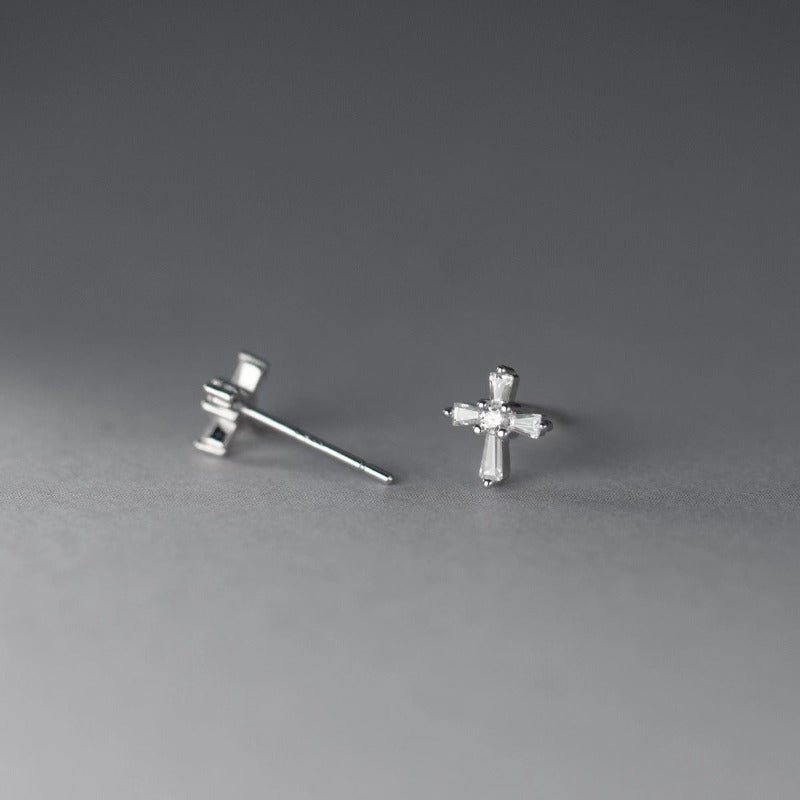 snowflake studs earrings silver
