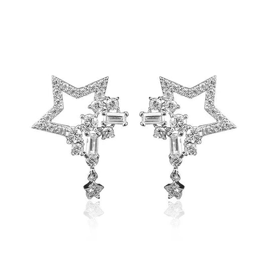 diamond stars earrings