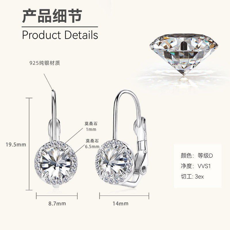 best moissanite earrings Exquisite Moissanite and Silver Dangles

