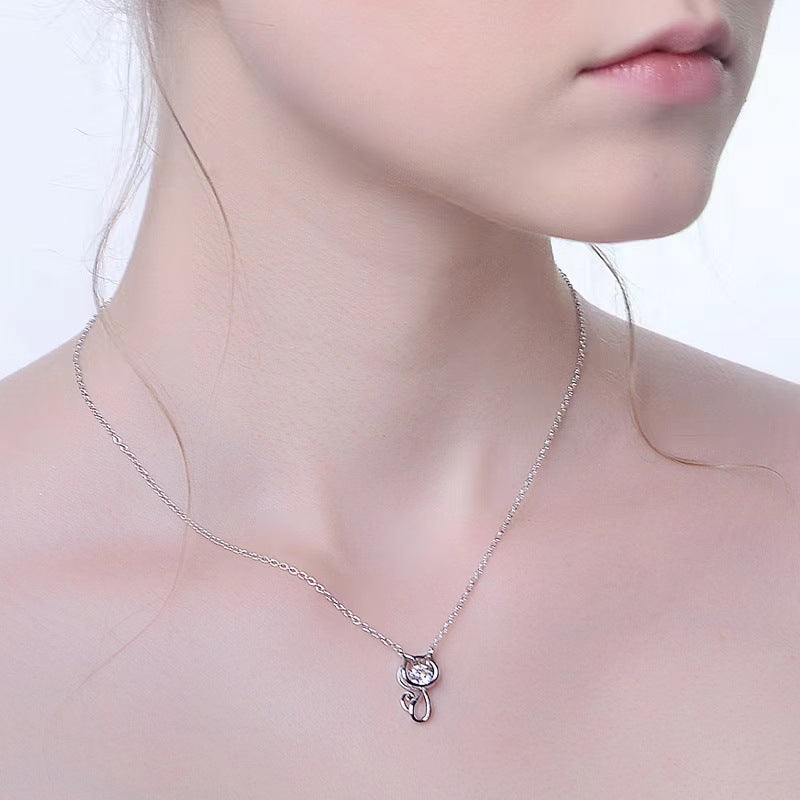 pet lover diamond necklace