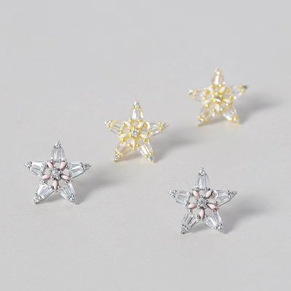 star diamond stud silver