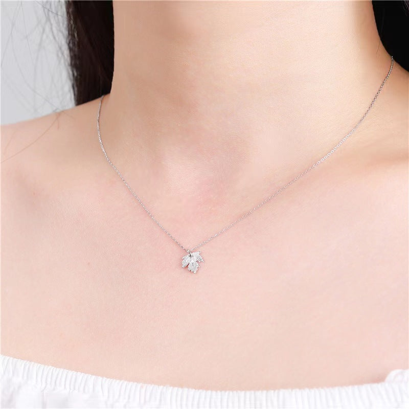 maple leaf necklace for women