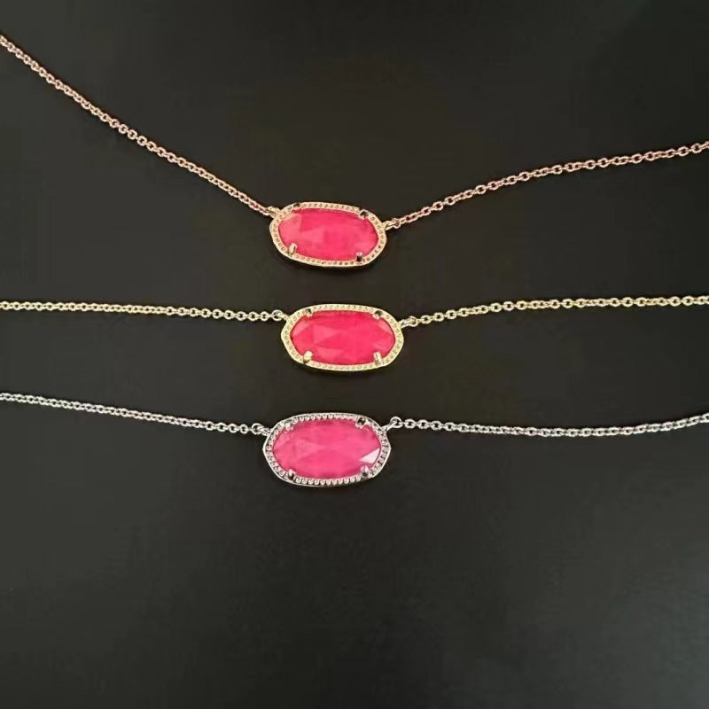 Kendra scott elisa pink azalea pendant necklace