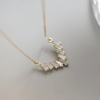 925 silver necklace with diamonds