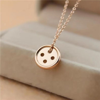 button necklace silver