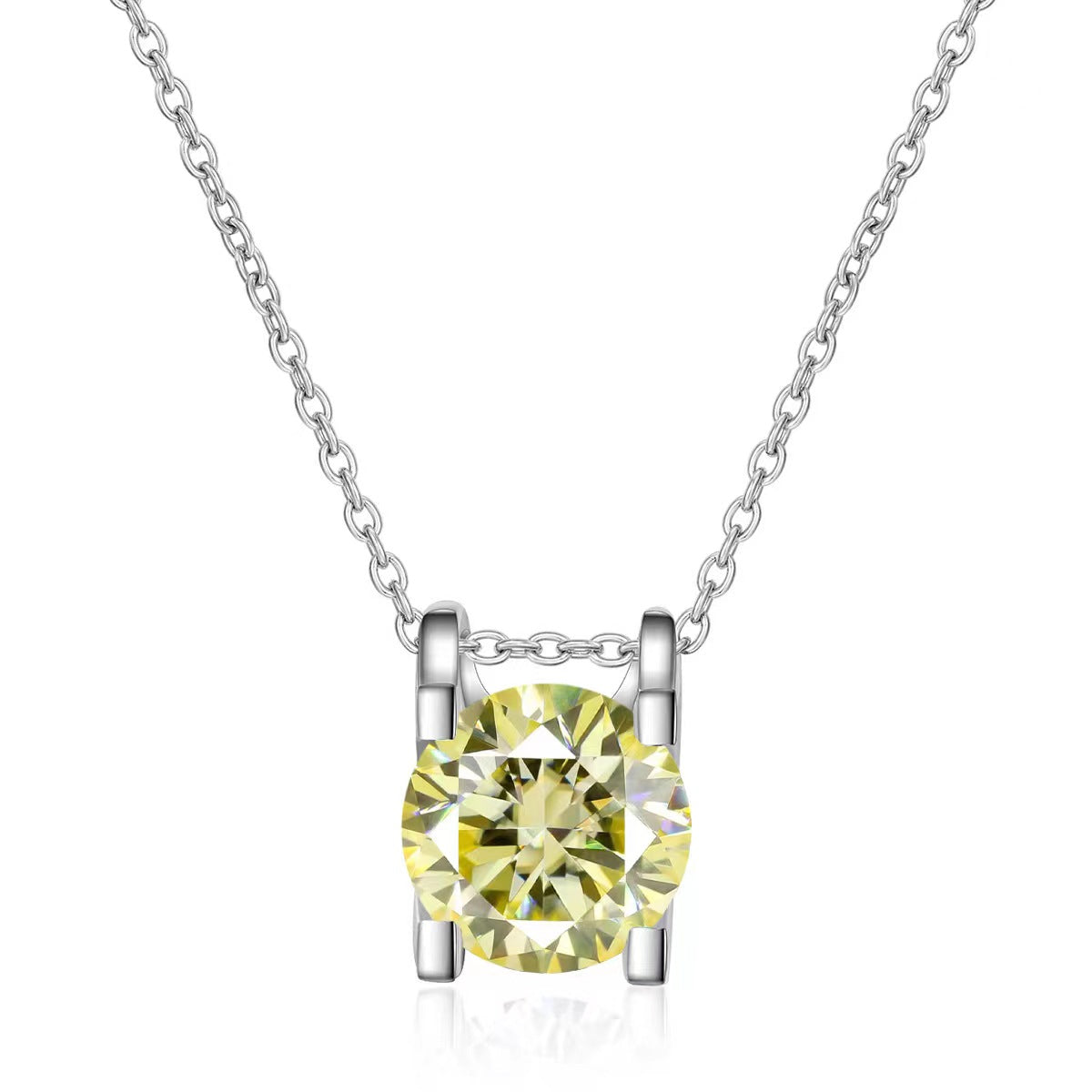 Lemon Moissanite necklace for women