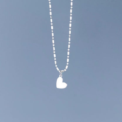 White heart necklace