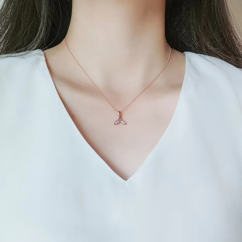 whale tail necklace for women