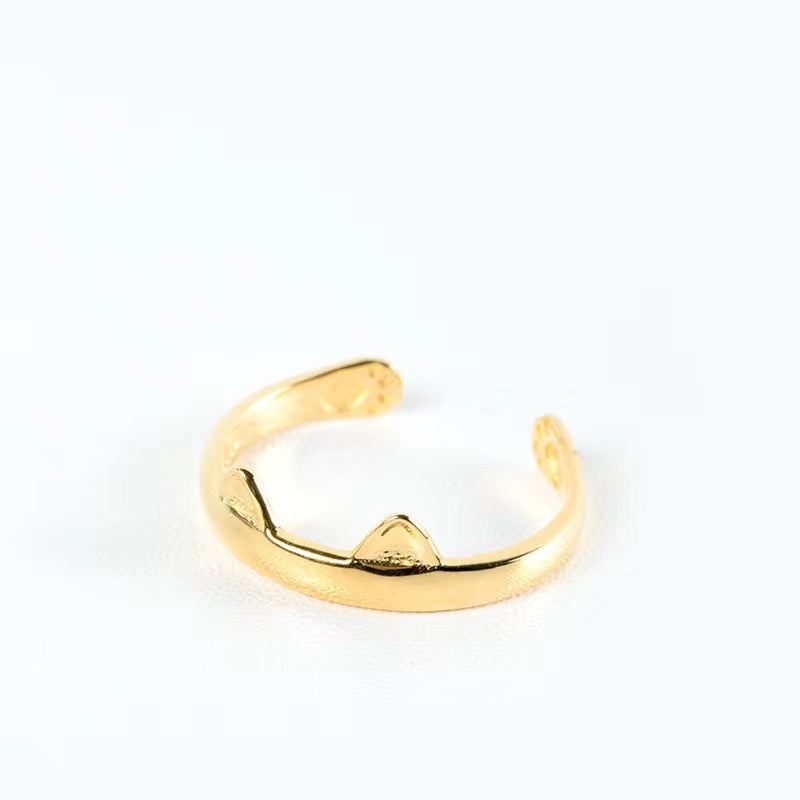 simple cat ring gold