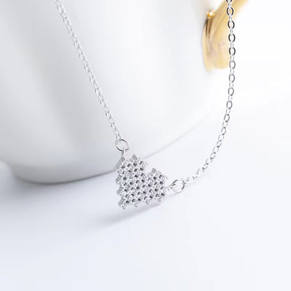 pave heart necklace