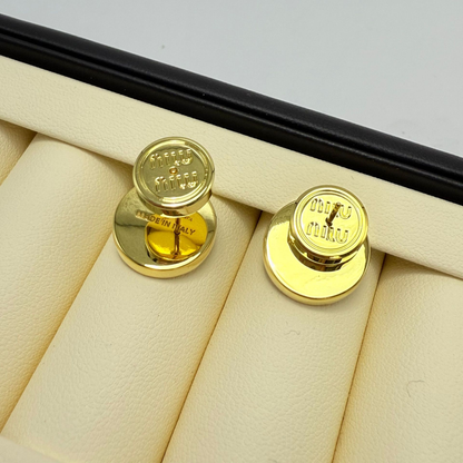 Miu Miu Classic Enamel Round  Earrings