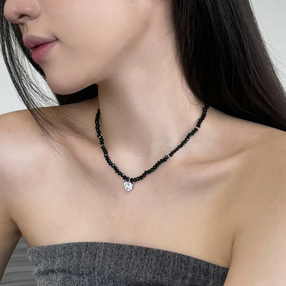 boho heart necklace