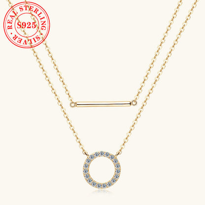 gold moissanite necklace