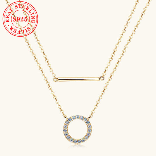 gold moissanite necklace