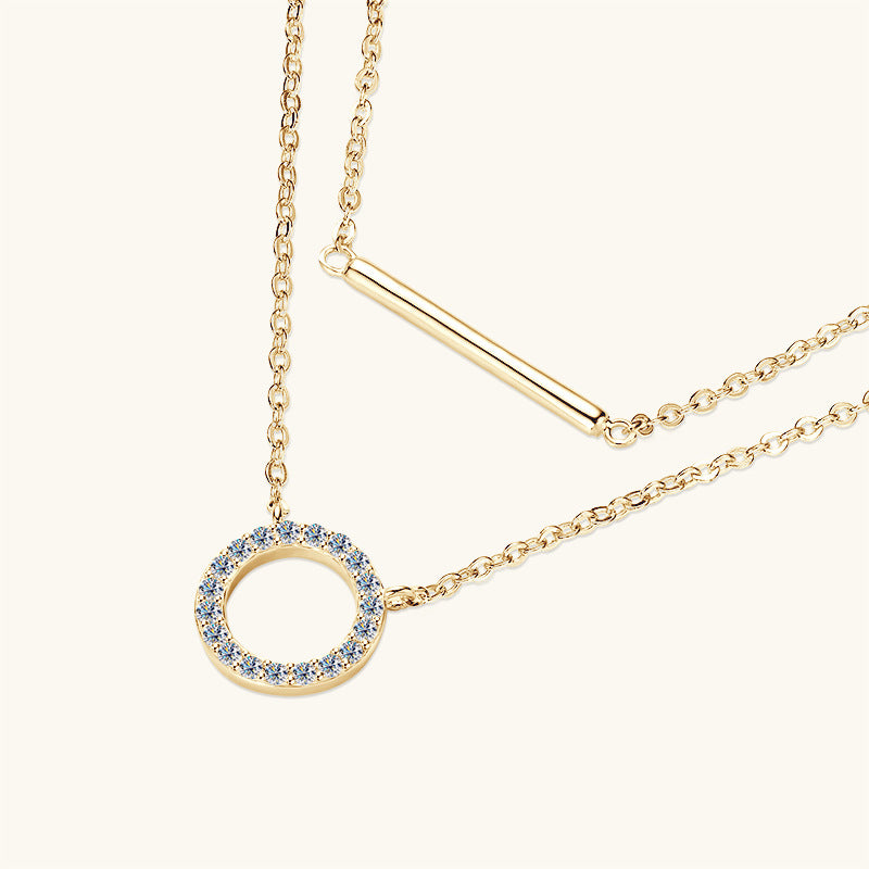 moissanite tennis necklace gold