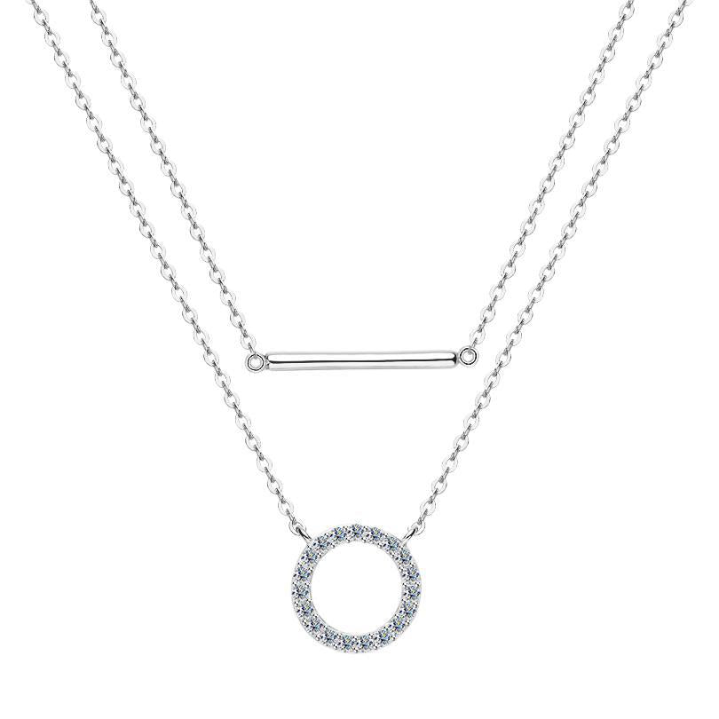 rose gold moissanite necklace