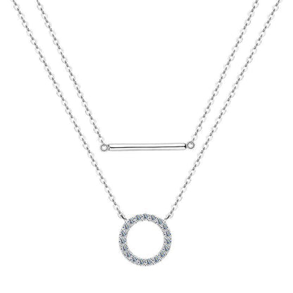 rose gold moissanite necklace