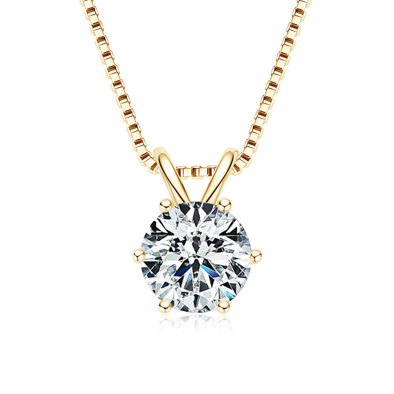 diamond solitaire bezel necklace