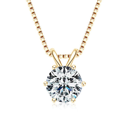 diamond solitaire bezel necklace