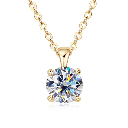 moissanite white gold necklace