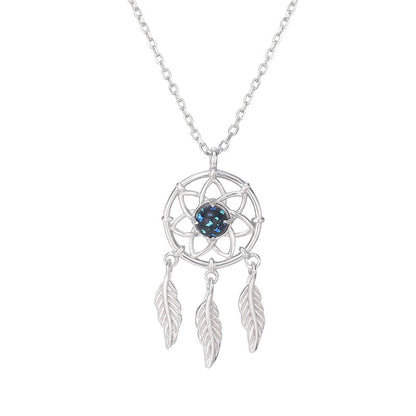 silver dream catcher necklace