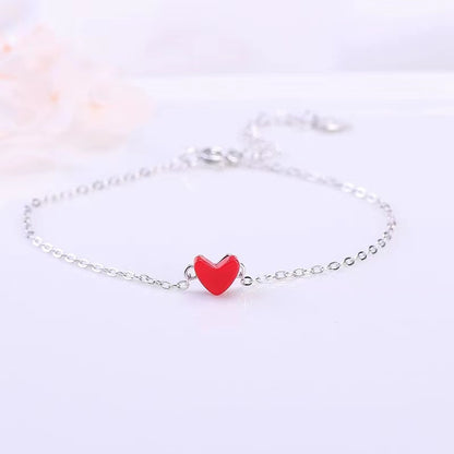 women`s chain heart bracelet