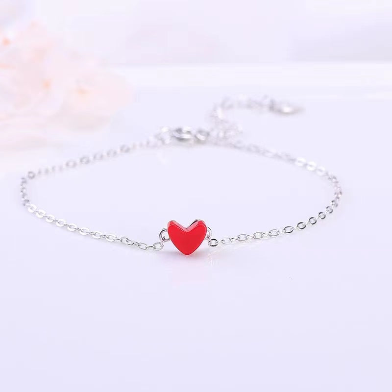 women`s chain heart bracelet