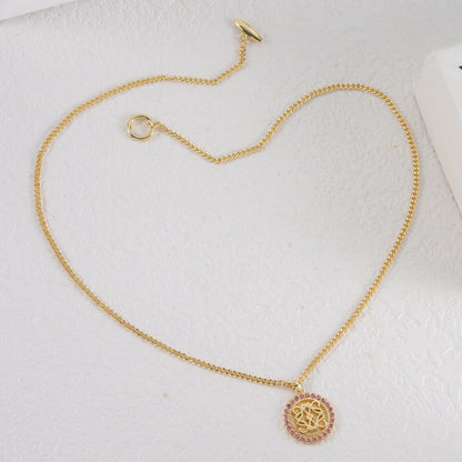 Loewe diamond round openwork pendant necklace, bracelet, earrings