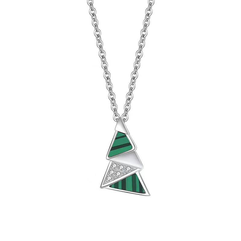Christmas tree necklace for women