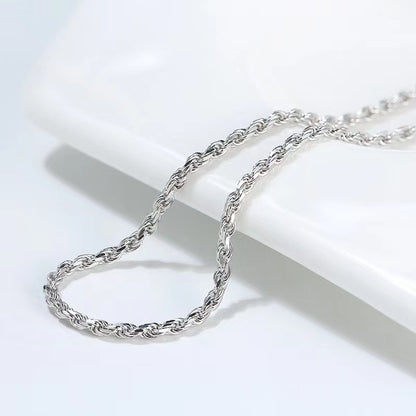 1.2mm rope silver chain silver chain 20 inch rope chain silver