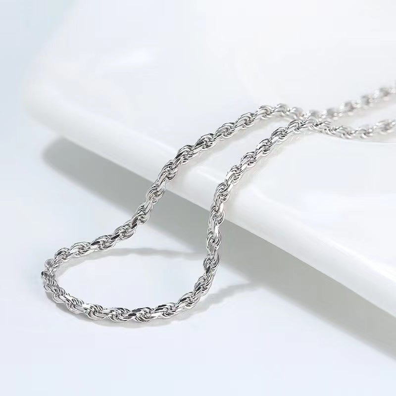 custom  rope silver chain silver chain