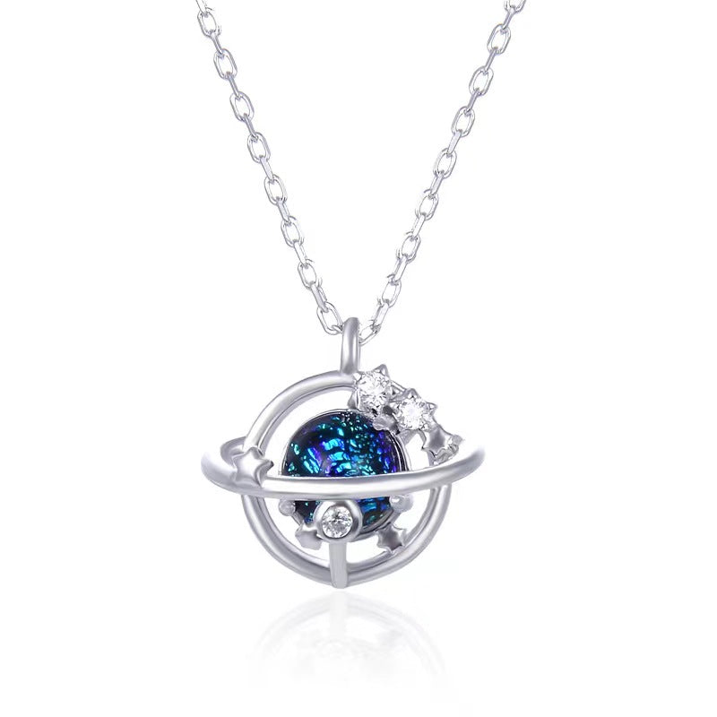 blue planet necklace for women
