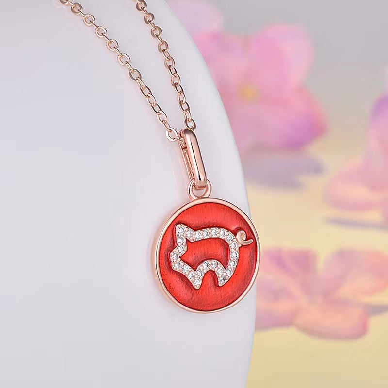 pig coin pendant