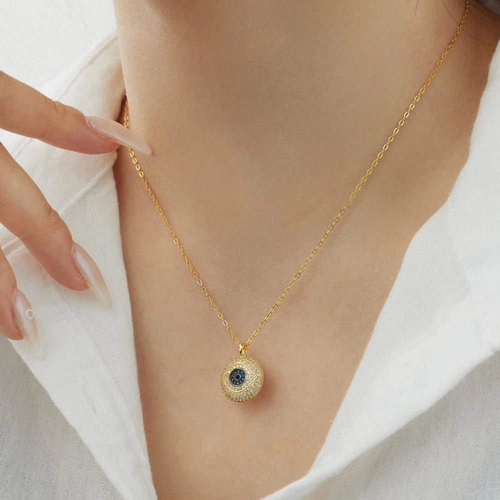 large evil eye pendant