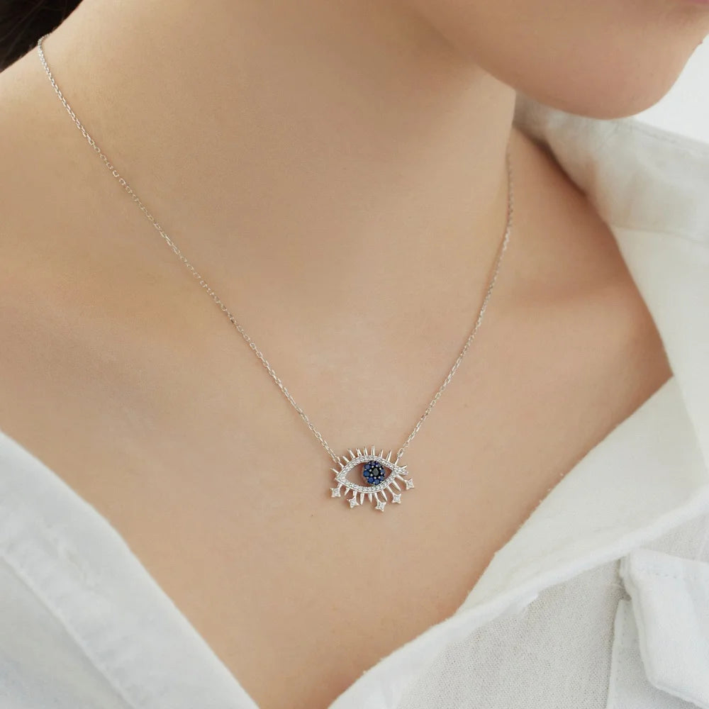 blue evil eye necklace