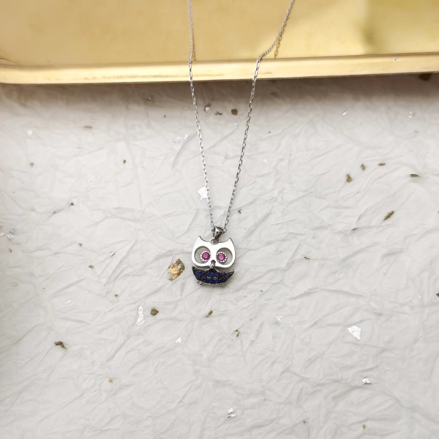 silver owl necklace