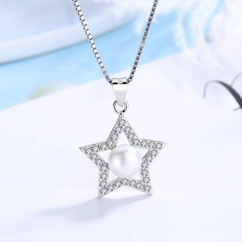 pearl with star pendant necklace