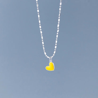 yellow heart necklace