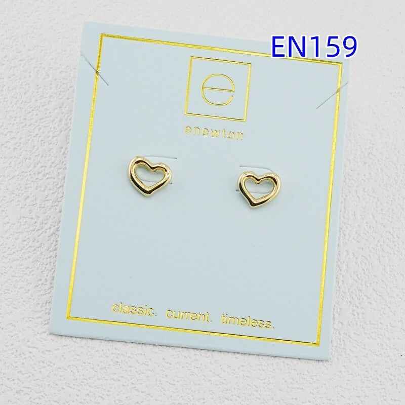 enewton heart-shaped earrings and necklace - gold color