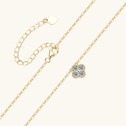 moissanite necklace and earring set