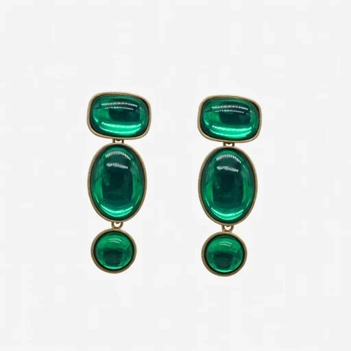 Vintage Baroque Geometric Drop Earrings