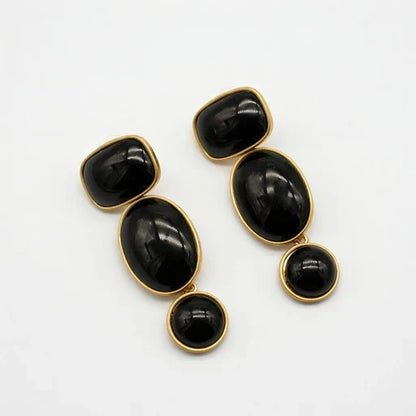 Vintage Baroque Geometric Drop Earrings