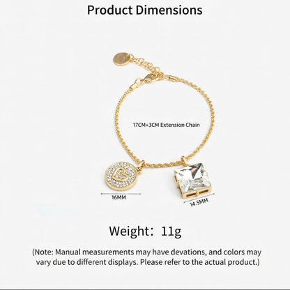 Miu Miu Round & Square Diamond Pendant Necklace, Bracelet & Earrings