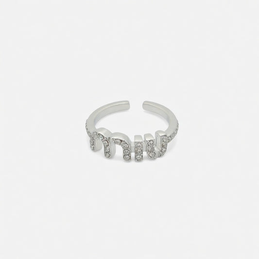 Miu Miu Super Sparkling Open Ring | Gold & White Gold | Adjustable
