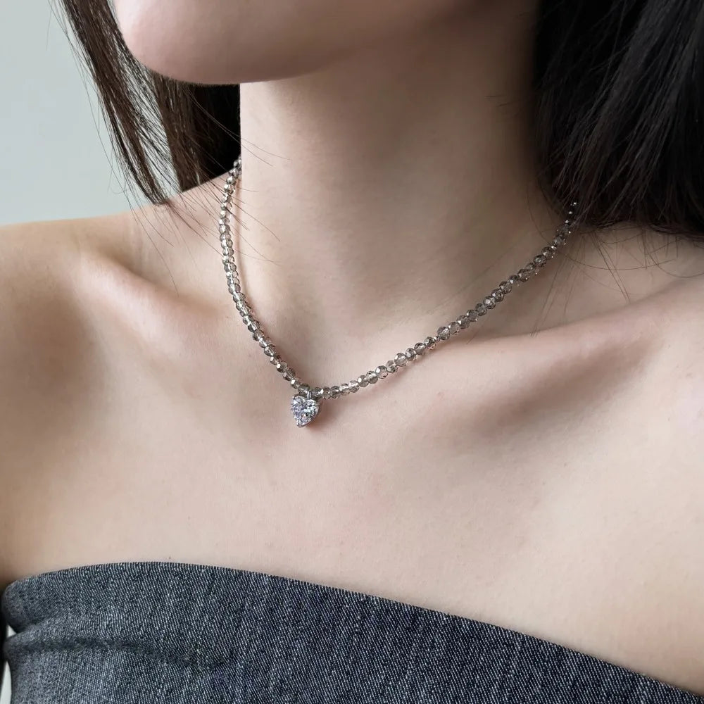 zircon crystal necklace