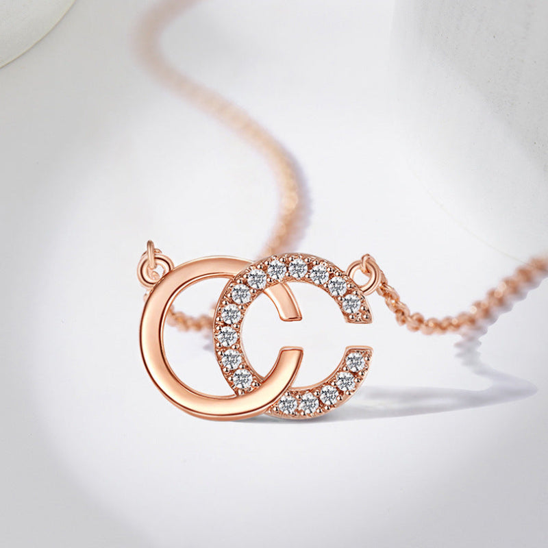 designer inspired double C necklace 